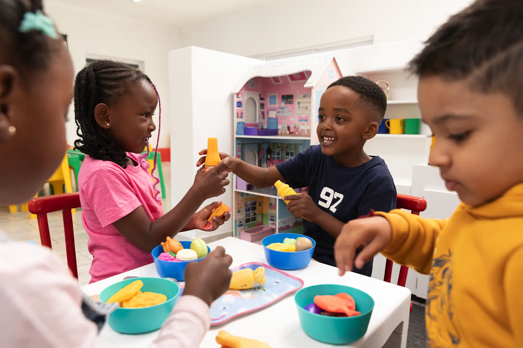 Children playing together at Summerhill Nursery