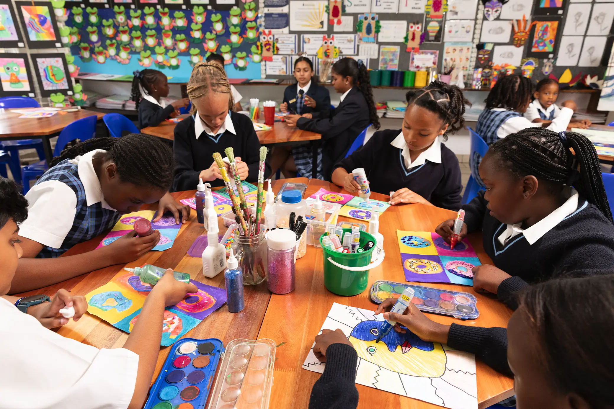 Art class at Summerhill Prep